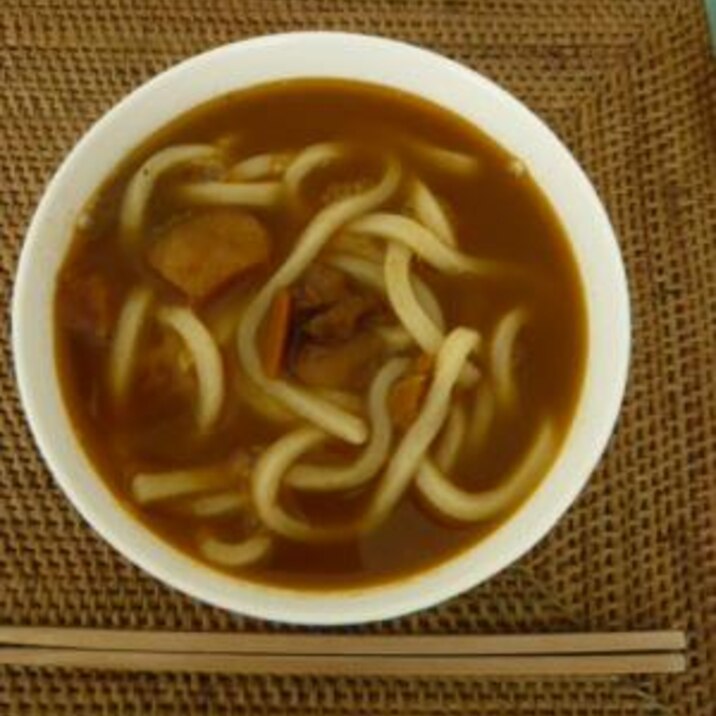 レトルトカレーで5分以内！カレーうどん